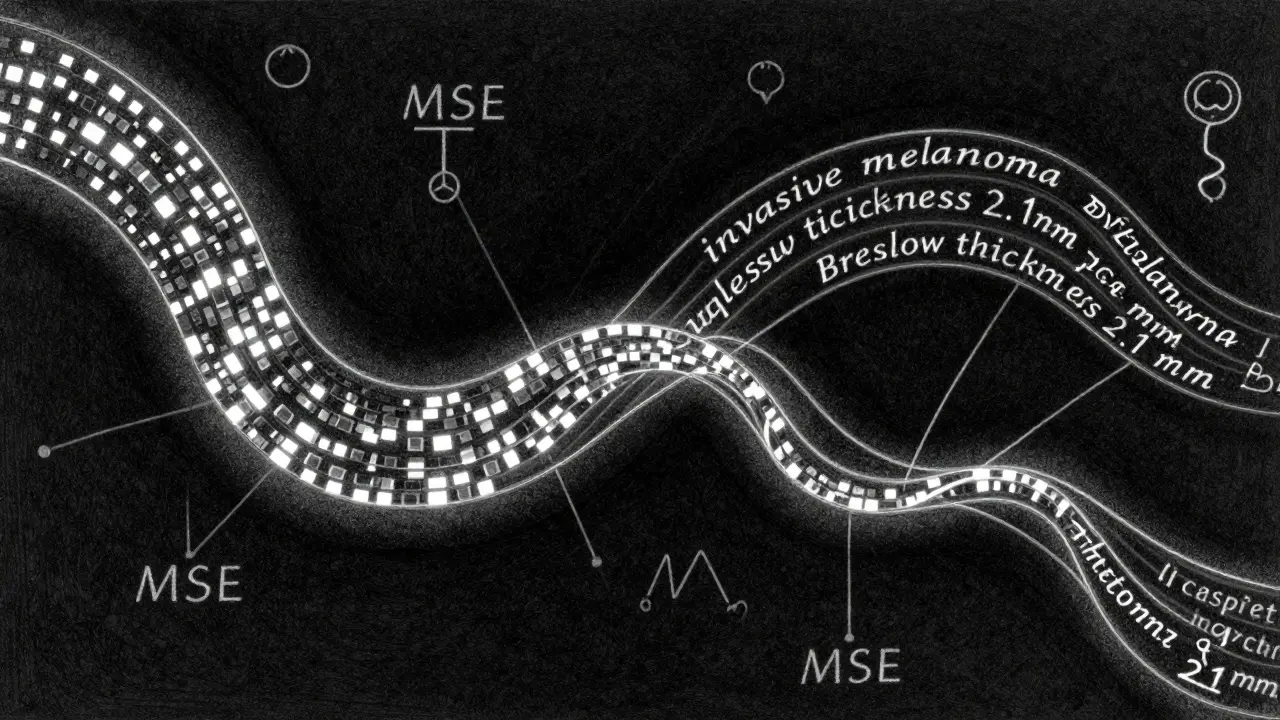 Interwoven visual and text streams connected by silver threads, symbolizing multimodal alignment losses in scientific drawing.