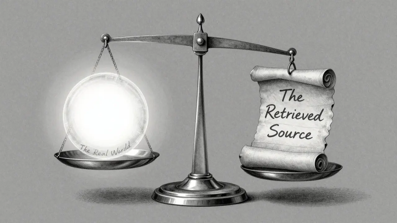 A silver scale weighing a glowing orb against a scroll in metalpoint style.