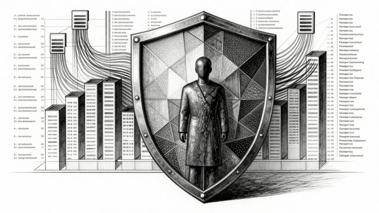 Data governance and security concepts in detailed metalpoint drawing