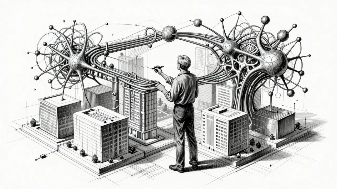 Senior developer directing AI code integration into software architecture