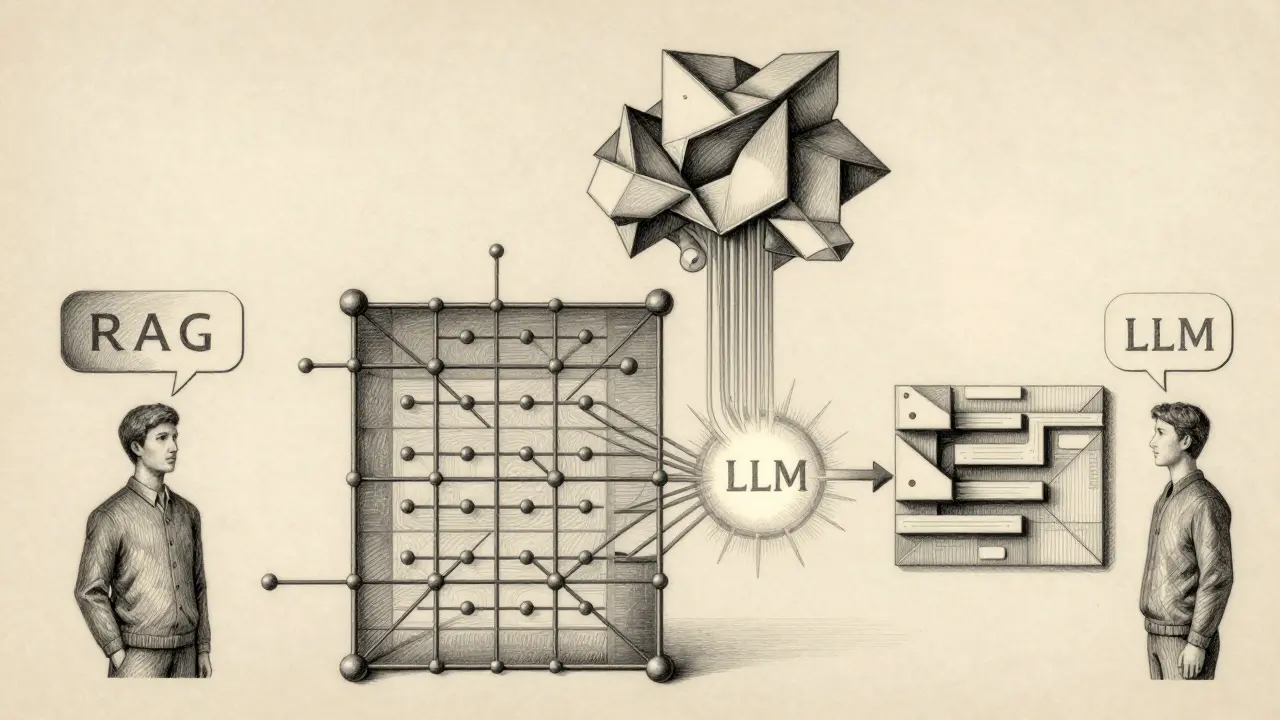 Conceptual diagram of RAG process with vector database