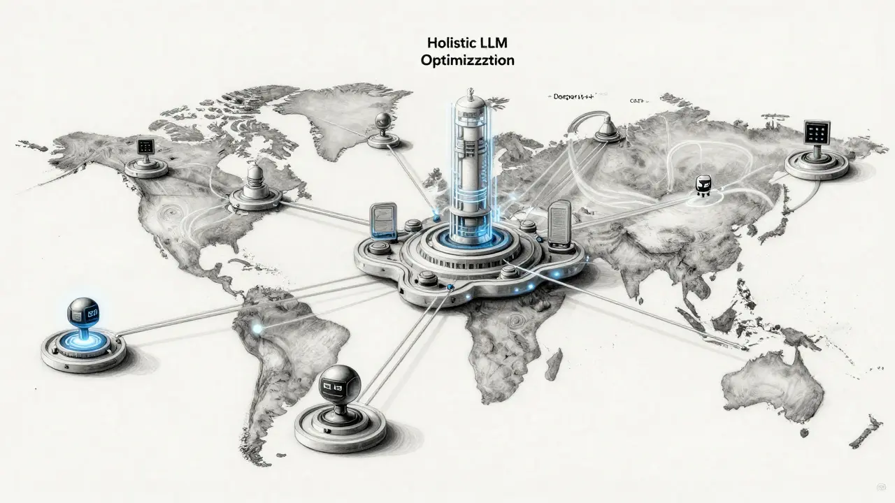 Detailed metalpoint drawing of an optimized multi-cloud AI network