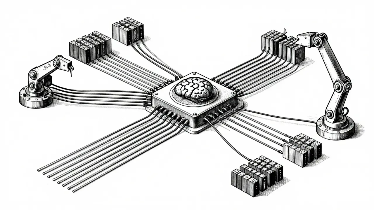 Precise metalpoint illustration of an algorithm sorting data streams