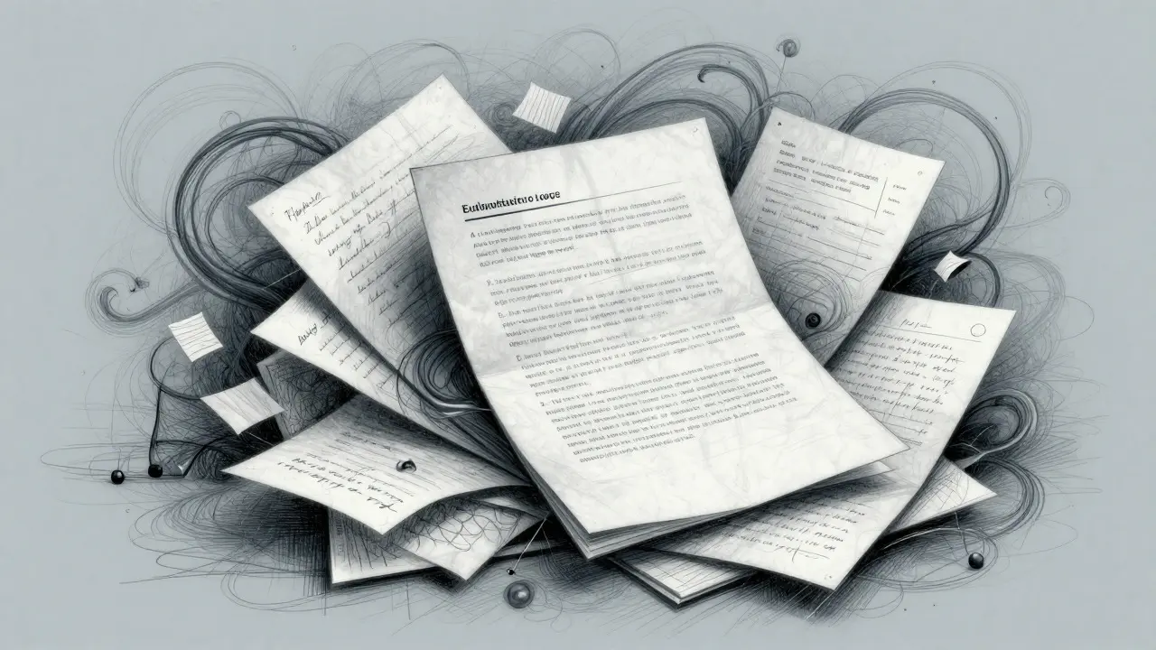 Chaotic notes transforming into clean proposal via AI