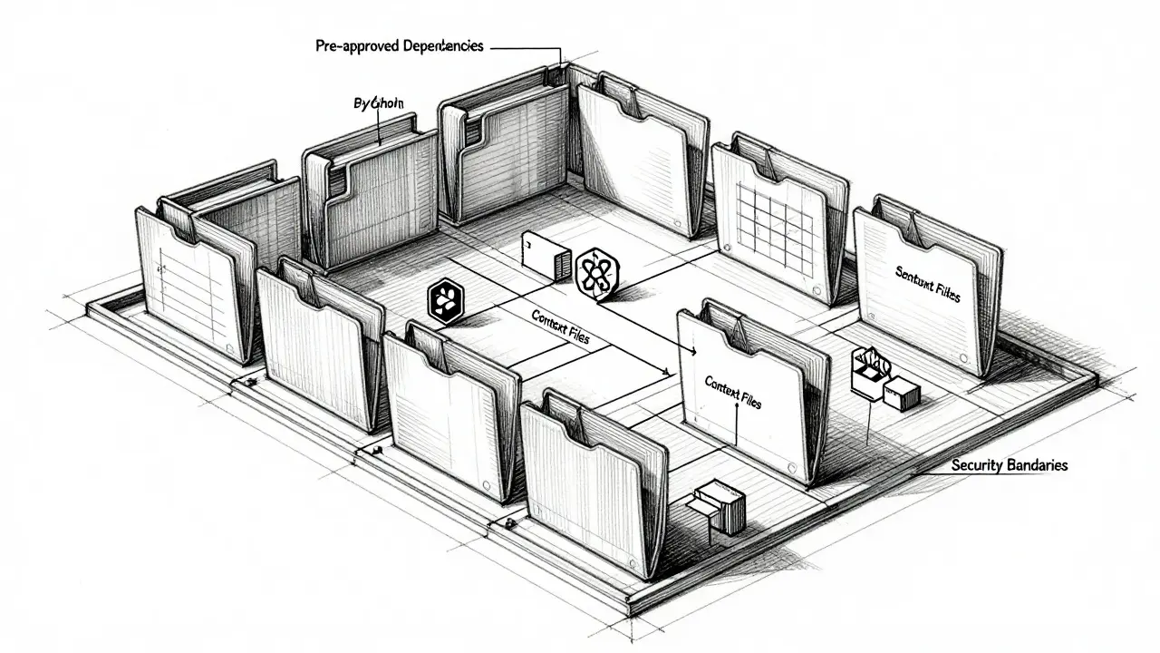 Detailed metalpoint schematic of secure code repository architecture