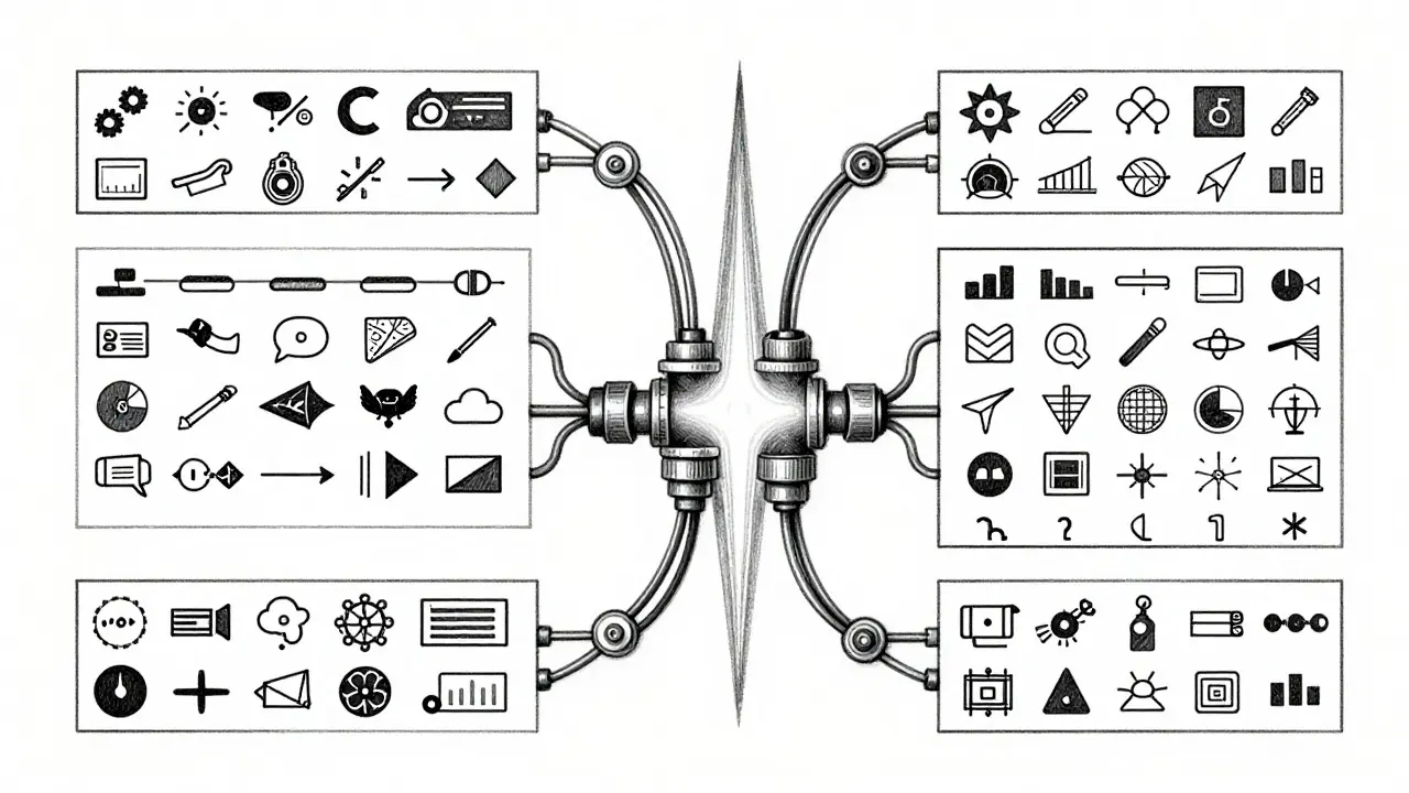 Hybrid AI architecture merging general and specific data streams