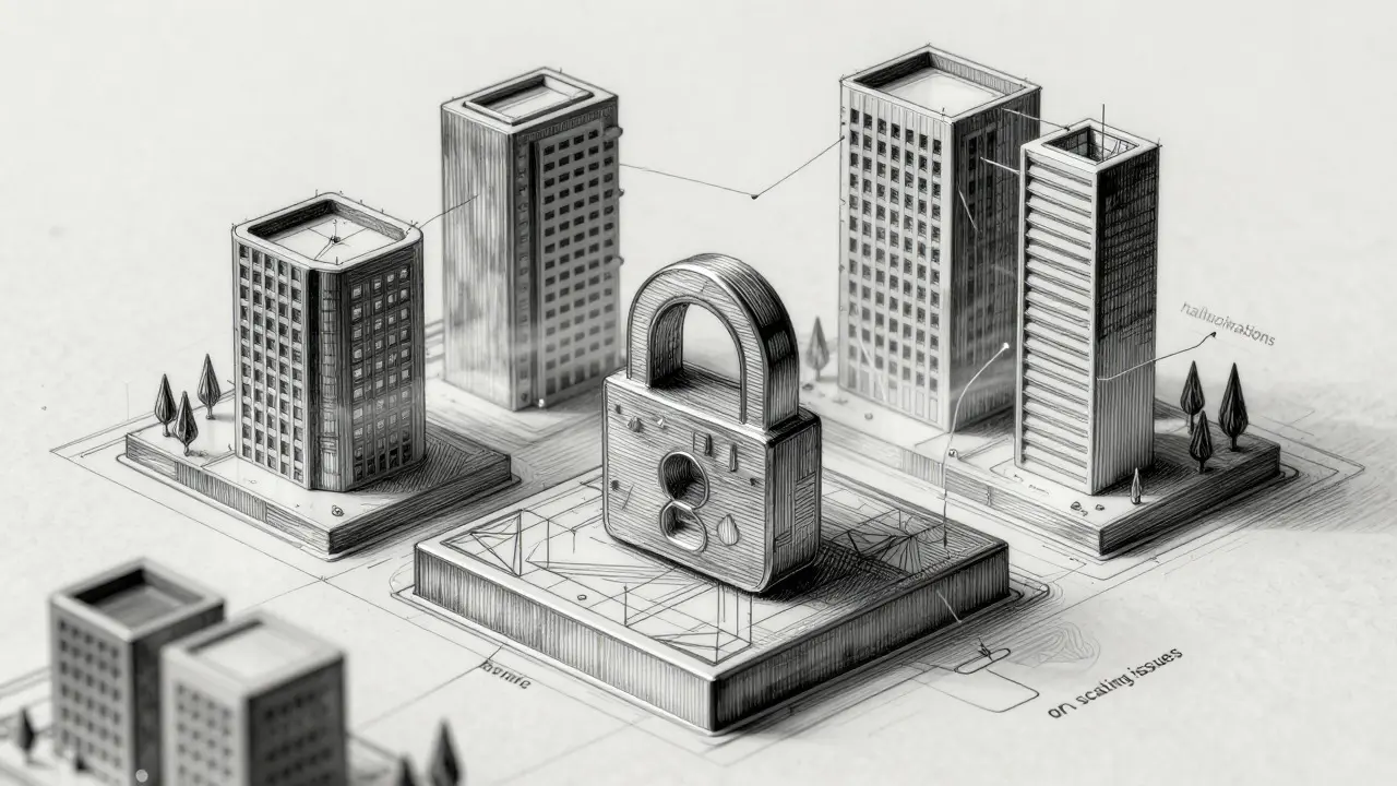 Metalpoint art showing secure scalable app architecture