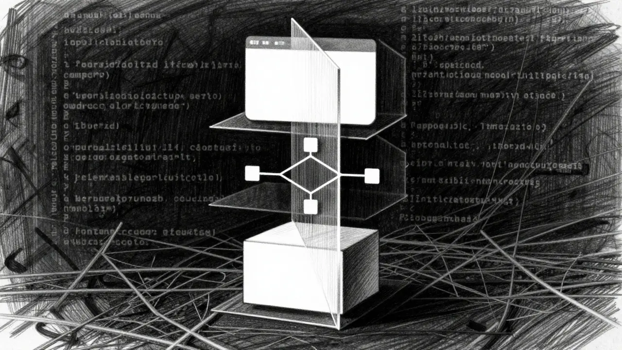 Vertical slice cutting through UI, app, and infrastructure layers