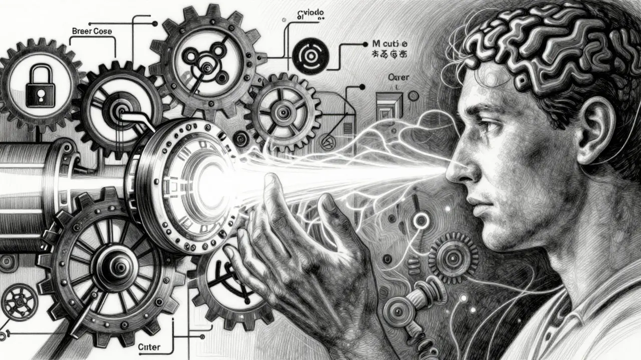 Human guiding AI assistance through security filters and testing mechanisms.