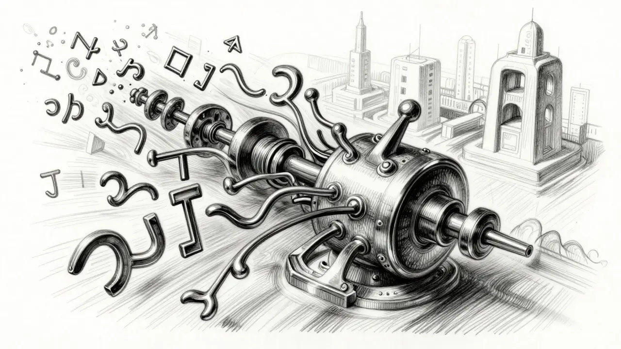 Metalpoint art depicting an adaptive mechanism processing varied data shapes