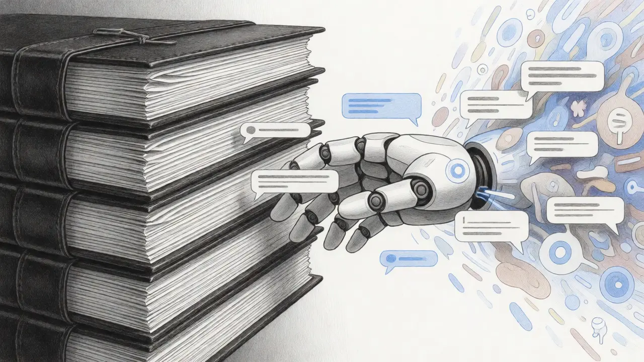Structured documents filtering chaotic speech bubbles via robot hand