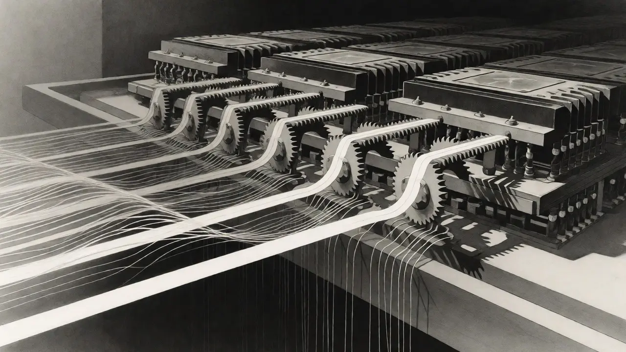 Mechanical sorting of data streams into channels