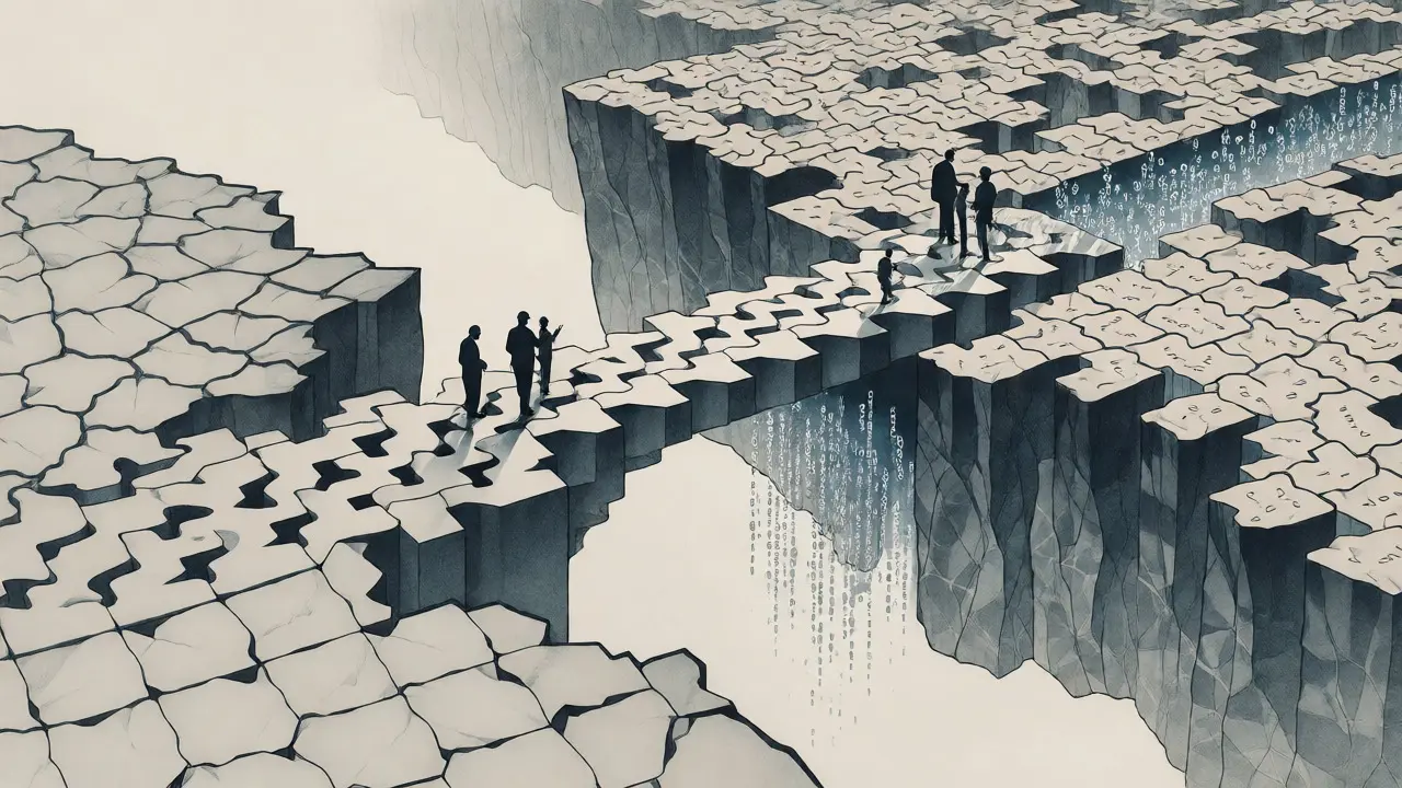 Metalpoint sketch of a bridge connecting two distinct terrains, symbolizing navigating conflicting AI compliance laws.