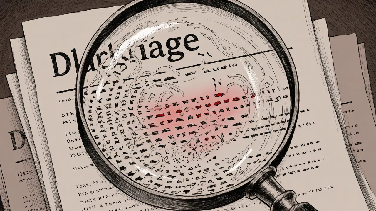 Sketch of magnifying glass revealing hidden biases in LLM text processing